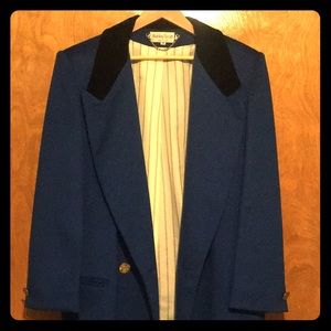 VINTAGE Ashley Scott blue camel hair coat size12